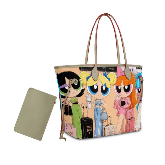 Klassy Gilrs Getaway Tote Bag.( Soft Orange)