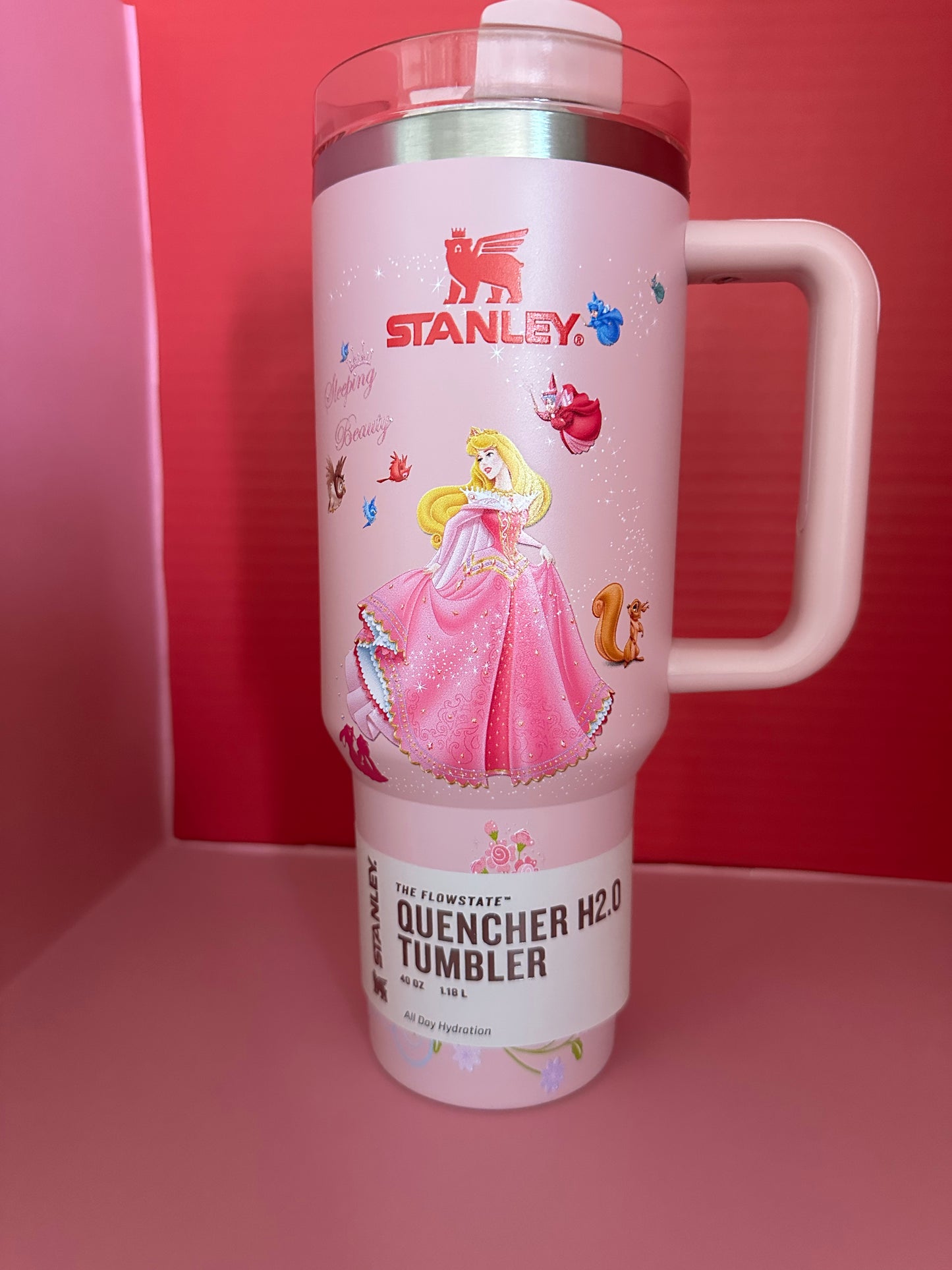 40oz Character Tumbler with Handle & Straw.