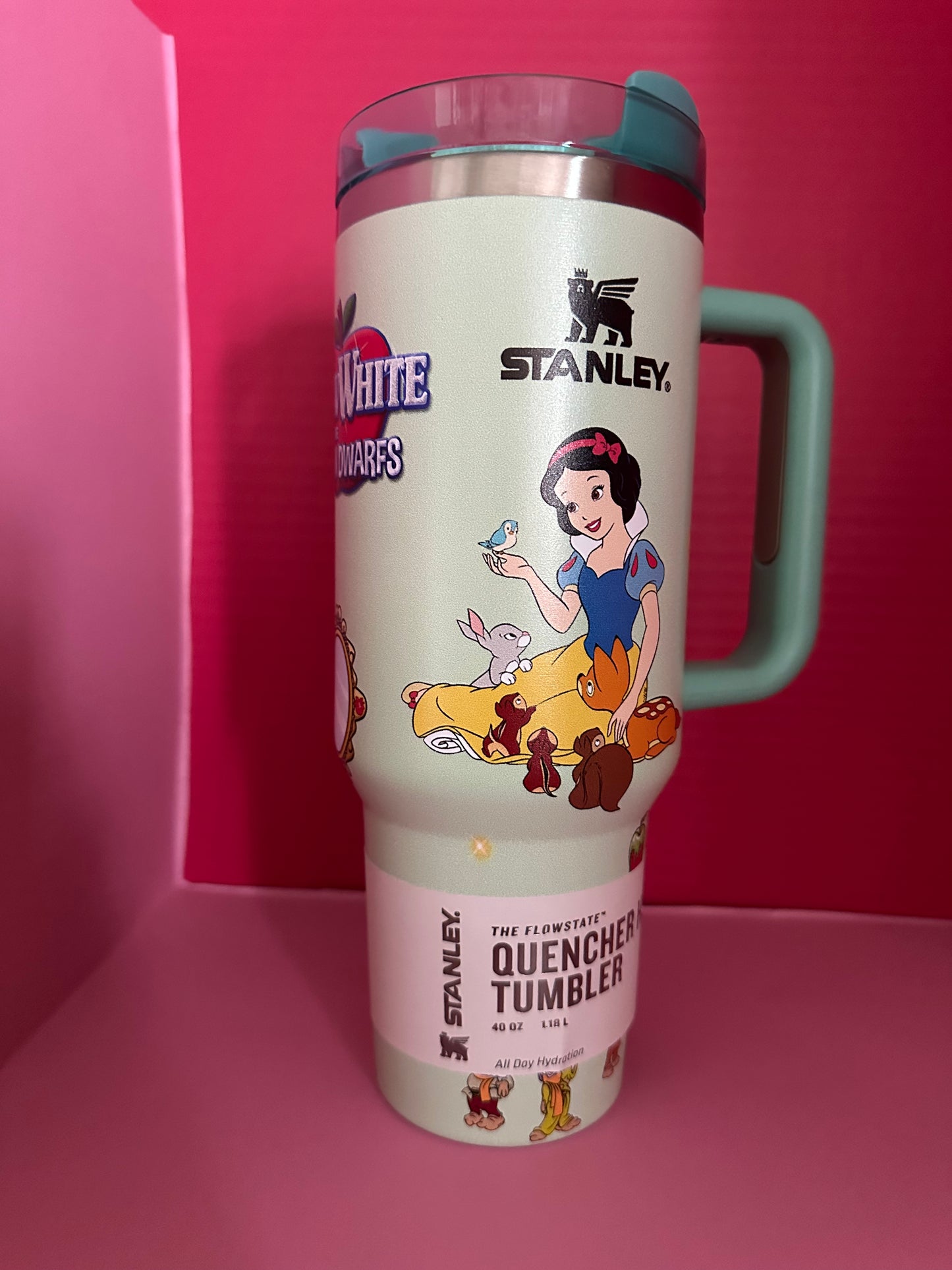 40oz Character Tumbler with Handle & Straw.