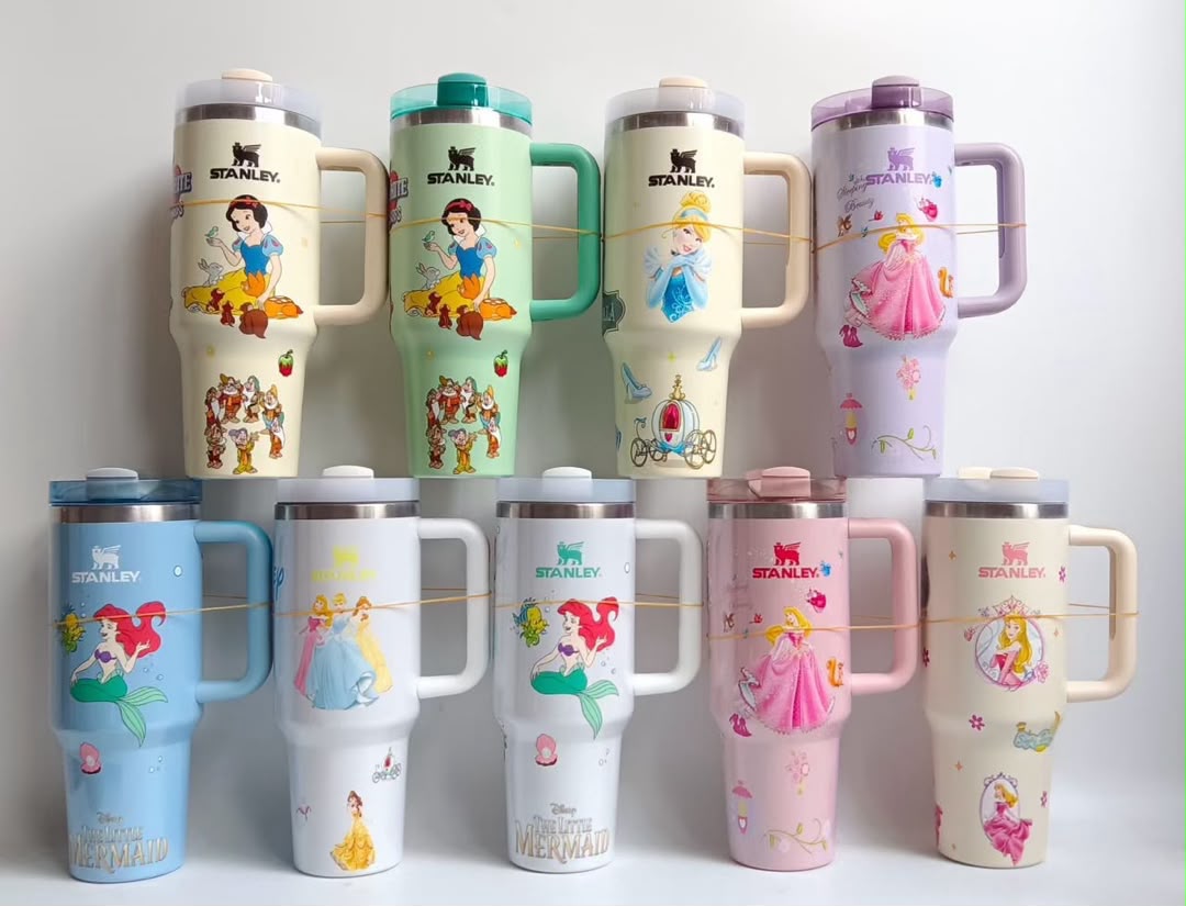 40oz Character Tumbler with Handle & Straw.