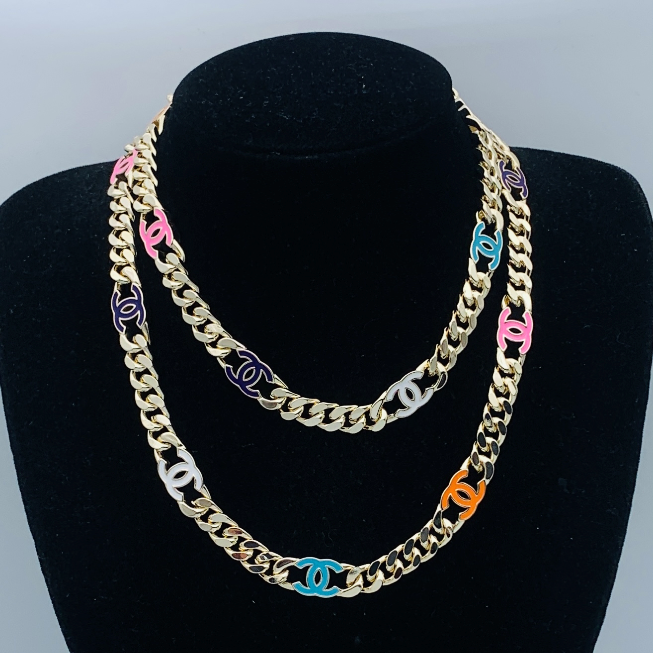 CAVII Double Link Multicolor Necklace: Item(F# Y197209).